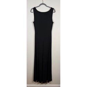 Ralph Lauren Black Sleeveless‎ Ruffle Low Back Maxi Dress